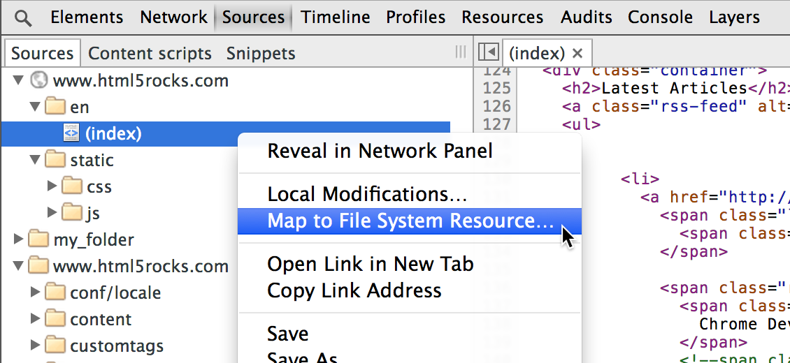 Map to File System Resource